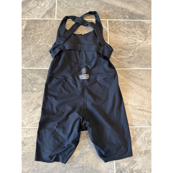 Sage Women's Black Romper Jumpsuit Sz L Activewear Built In Bra Razorback Straps - Picture 9 of 15
